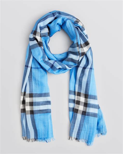 burberry gauze scarf blue|Burberry wool scarf.